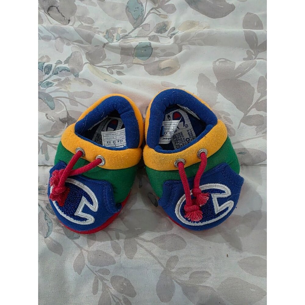 Champion Toddler's University Crayola Colorful Slip On Slippers Sz 4T UNISEX